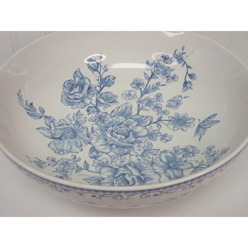 Pioneer Woman  Serving Bowl Agatha Blue White 11